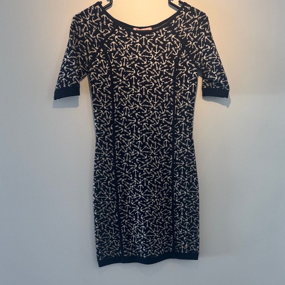 Juicy Couture Black and Cream Mini Dress